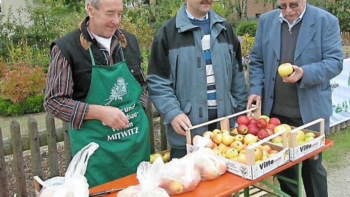 Haben sich für 2016 einiges vorgenommen (von links): Horst Heinlein, Kreisvorsitzender Fritz Pohl und Edgar Bärenz. Längst ist der Kronacher Apfelmarkt zu einer Erfolgsgeschichte geworden. Foto: Gerd Fleischmann