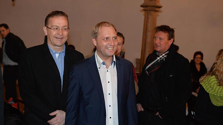 CSU-Fraktionsvorsitzender Udo Schönfelder (l.) mit Ulrich Schürr. Foto: Ronald Rinklef