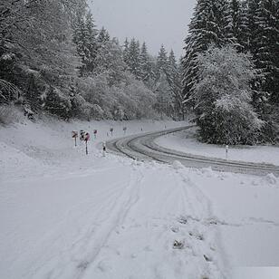 Winter im April 2016 in Franken