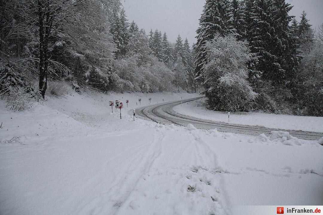 Winter im April 2016 in Franken
