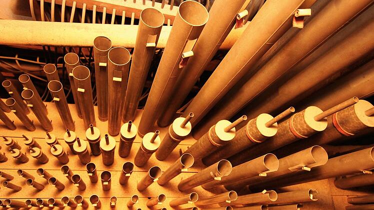 Die Pfeifen für das 1. Manual