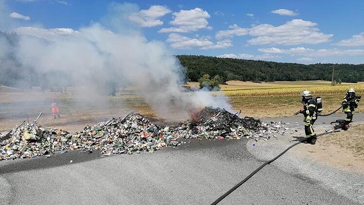 Brennender Müll im LKR Main-Spessart