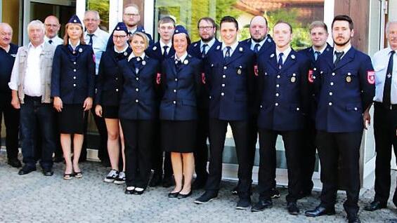Die erfolgreichen Rugendorfer Feuerwehrleute Foto: Klaus Klaschka