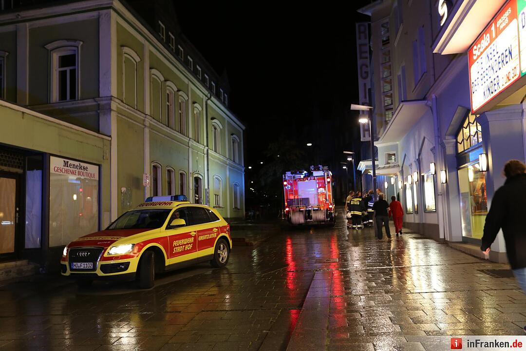Kellerbrand im Scala-Kino in Hof
