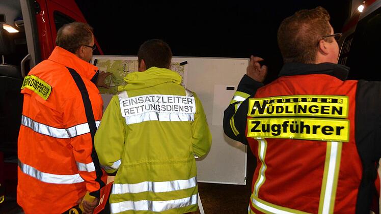 Großübung der Feuerwehr Nüdlingen.