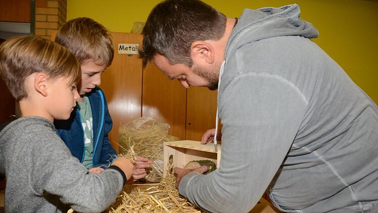 Impressionen vom Nisthilfenbau in der Melkendorfer Grundschule Dagmar Besand