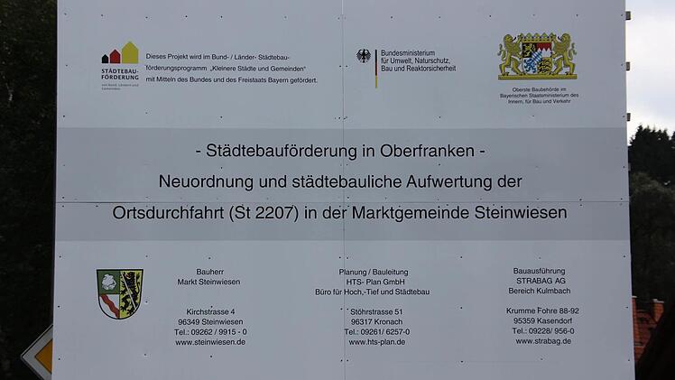 Die Baustellentafel  Foto: Friedwald Schedel