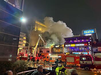 Feuer im Stadtzentrum von Seoul