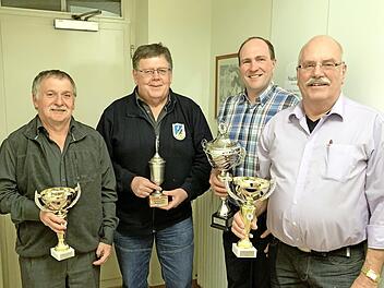Auf dem Bild sind von links: Bruno Kirchner, Ralf Dotzel, Frank Geheeb und erster Vorsitzender Roland Hehn.  Foto: Petra Kirchner