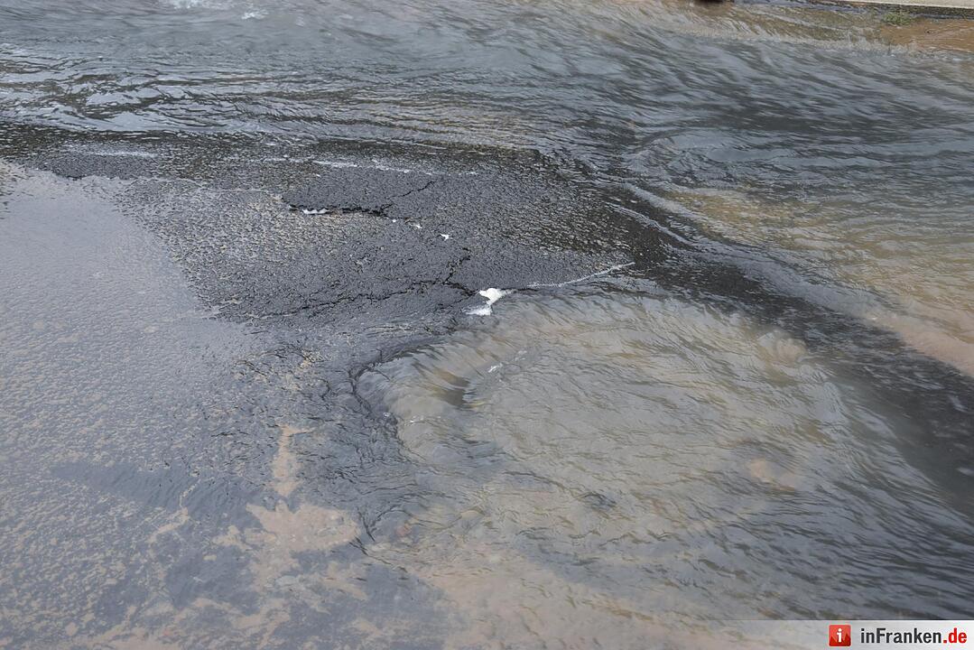 Wasserrohrbruch in Würzburg