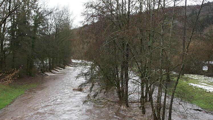 Hochwasser in Bad Brückenau.