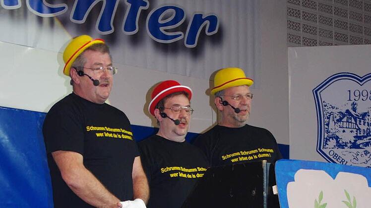 Die "Tramps vö Johannisthal" (von links): Werner Schneider, Rainer Stenglein und Hubert Denegri nahmen das Dorfleben in der Gemeinde unter die Lupe.