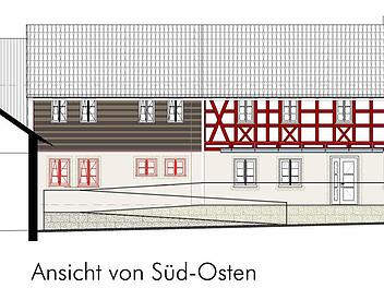 Ansicht der geplanten Diakoniestation von Süd-Osten Quelle: Peter Eichhorn (bauwerk GmbH)