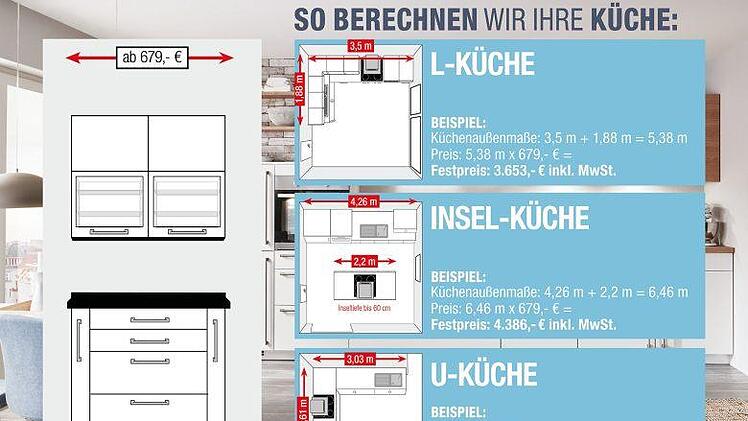 Stellen Sie sich Ihre Wunschküche zusammen. Bild: Opti-Wohnwelt