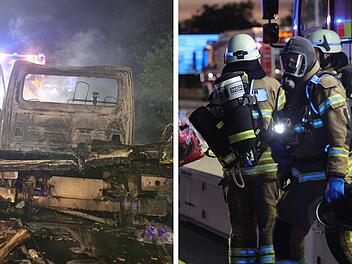 Kreis Ansbach: Kleintransporter geht auf A6 in Flammen auf