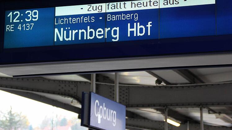 Viele Verbindungen wie dieser Regionalexpress von Coburg nach Nürnberg waren am Donnerstag vom Streik der Lokführer betroffen. Foto: Jochen Berger