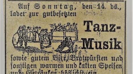 Erster Gastronom war ab 1870 Gustav Jakobi aus Coburg. Mittels Anzeige lädt er 1873 zur "gut besetzten Tanzmusik" ein.