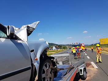 B470: Unfall bei Weilersbach