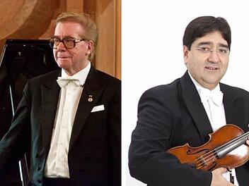 Der Pianist Hans-Dieter Bauer (links)und der Geiger Raul Teo Arias konzertieren am Samstag in Neustadt.Fotos: Archiv