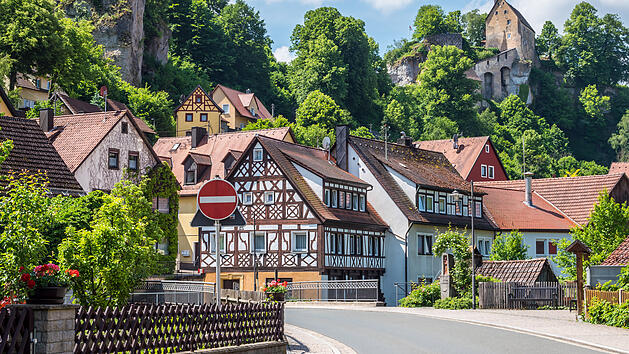 Blick in die Altstadt von Pottenstein