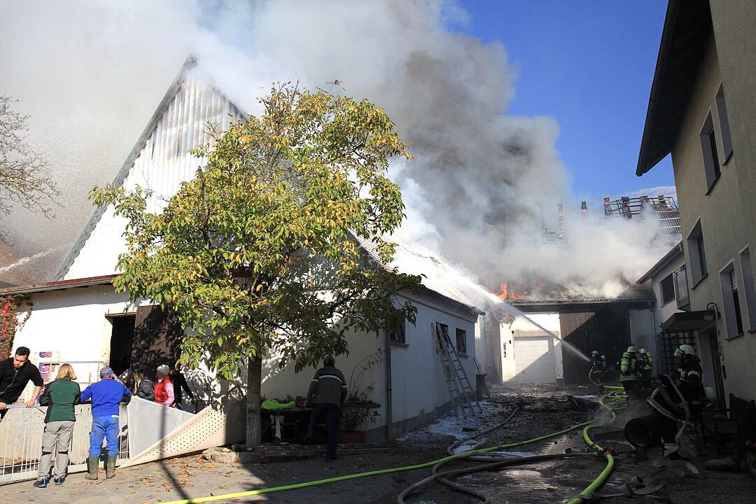 Brand in Schweinestall in Herzogenaurach