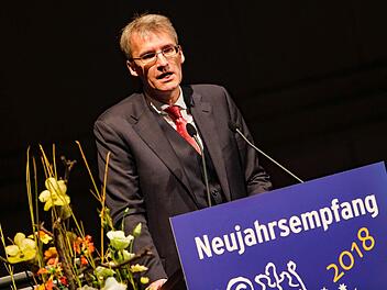 Der ZDF-Terrorexperte Elmar Theveßen während seiner Rede auf dem Neujahrsempfang des Bamberger Erzbischofs. Matthias Hoch