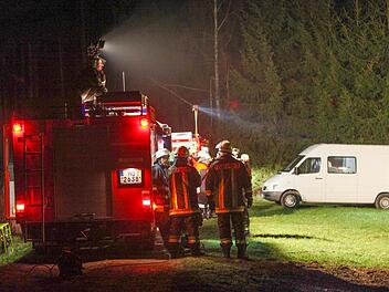 Spurensicherung am Samstag am Fundort in Kautendof im Landkreis Hof. Foto: News5 / Fricke
