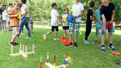 Bei den Spielen war Geschicklichkeit gefordert.