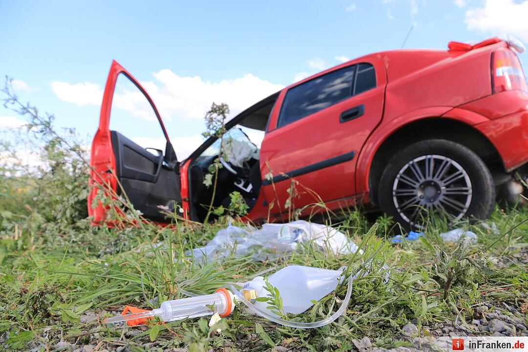 Schwer Unfall auf B470 bei Dachsbach