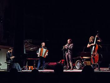 "Itz's Jazz": Impressionen vom Gastspiel des Ensembles Quadro Nuevo im Landestheater CoburgFoto: Jochen Berger