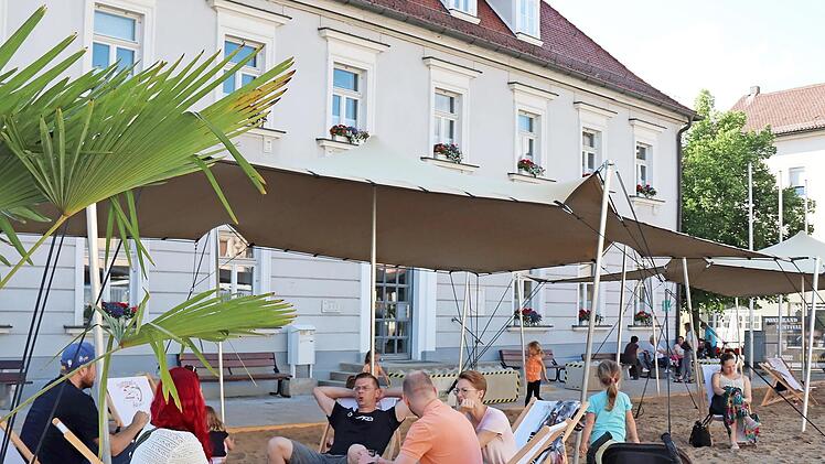 Der Stadtstrand in Höchstadt wird vor allem von Familien gerne genutzt.