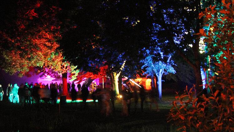 Die illuminierten Bäume wirkten fast wie Kunstwerke.
