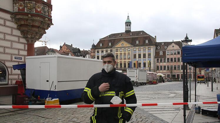 Der Marktplatz wurde weiträumig abgesperrt.