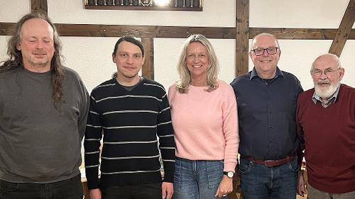 Der neue Vorstand des Backofenvereins: (von links) Frank Mahlmeister, Pascal Wollinger, Mia Koch, Siegmar Mahlmeister und Georg Christoph.