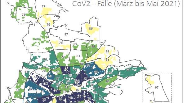 Zahl der positiven Corona-Fälle in Nürnberg