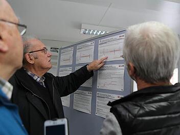 Otwin Schneider, Eduard Nöth und Rainer Thieme (von links) beim Meinungsaustausch über den künftigen Standort des S-Bahnhofes in Forchheim Nord.  Foto: Barbara Herbst