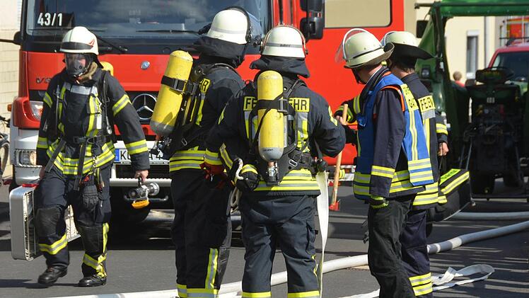 Schauübung zum 150. Geburtstag der Garitzer Feuerwehr. Peter Rauch
