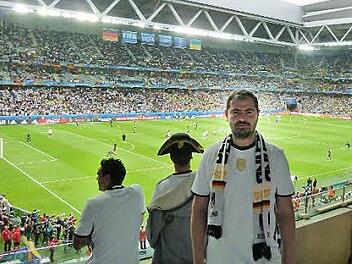Stefan Lutz erlebte das Spiel der deutschen Mannschaft in Lille. Foto: privat/FT