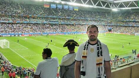 Stefan Lutz erlebte das Spiel der deutschen Mannschaft in Lille. Foto: privat/FT