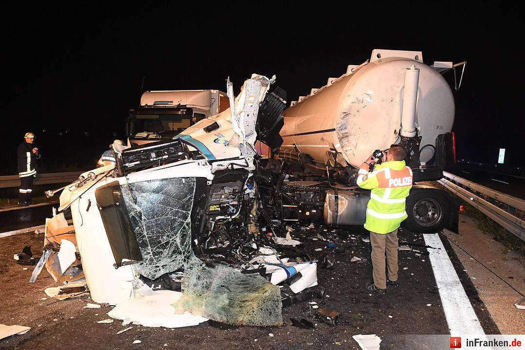 Schwerer Unfall auf A70 bei Bamberg