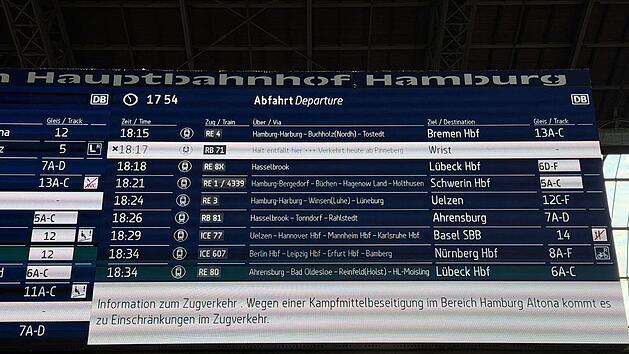 Zugversp&auml;tung wegen Fliegerbombe