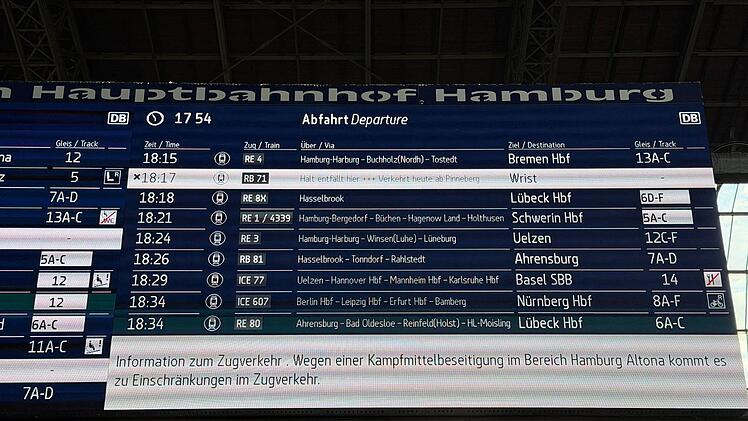 Zugversp&auml;tung wegen Fliegerbombe