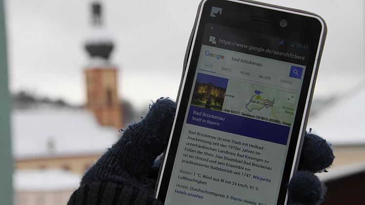 Experiment: Was findet ein Internetnutzer, wenn er "Bad Brückenau" bei Google sucht? Foto: Ulrike Müller