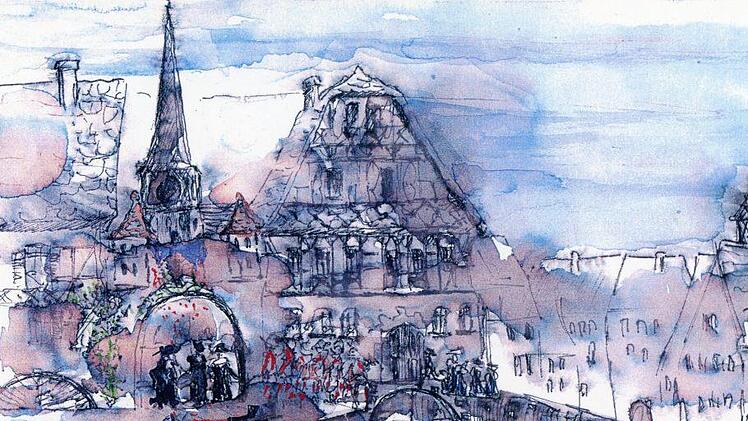 Dieses Aquarell von Norbert Balling kann als Postkarte erworben werden. Thomas Malz