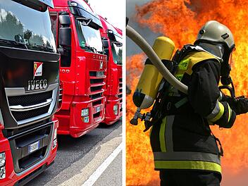 A73 bei Bad Staffelstein: Lkw-Ladung fängt plötzlich Feuer - Fahrbahn zeitweise gesperrt