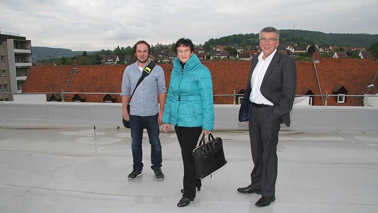 Auf dem Neubautrakt entsteht eine Dachterrasse für die Heimbewohner mit herrlichem Blick auf die Plassenburg. Foto: Sonny Adam