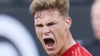Jubelschrei beim Schlusspfiff: Bayerns Matchwinner Joshua Kimmich Fromme/Firo/Pool, Witters