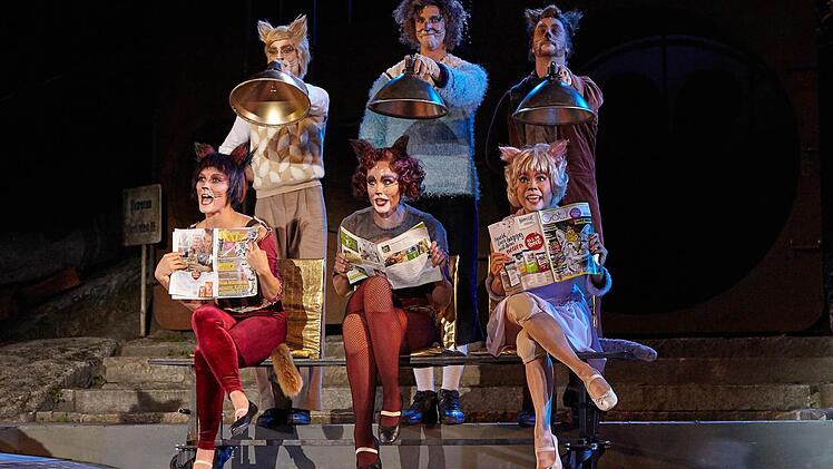 Julia Waldmayer als Demeter, Carien Keizer als Bombalurina und Marides Lazo als Sillabub Foto: © Marcel Kohnen