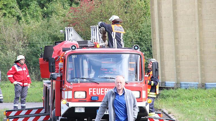 Feuerwehrübung. in Münnerstadt. Foto: Heike Beudert
