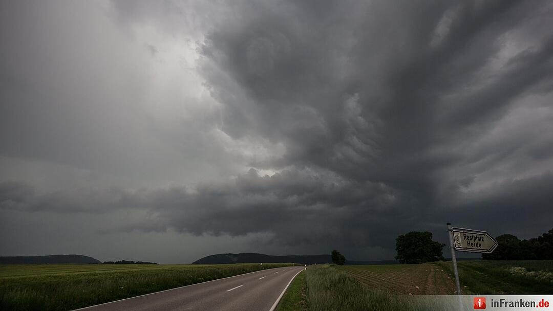 Unwetter über Franken
